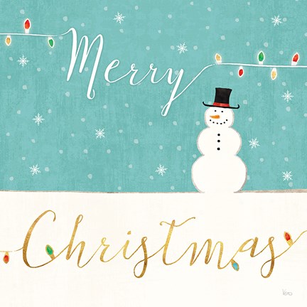 Framed Underlined Christmas I Print