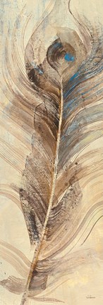 Framed Feather Study Single Feather Print