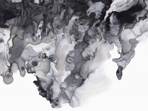 Framed Black Drip Print