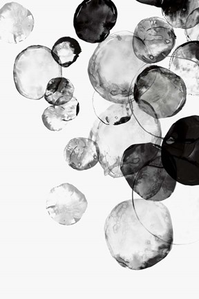 Framed Black Rings II Print