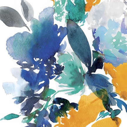 Framed Indigo Flower II Print