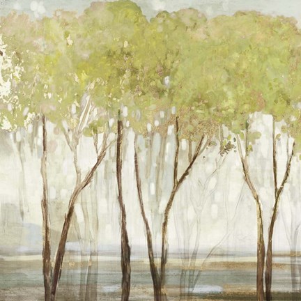 Framed Green Canopy I Print