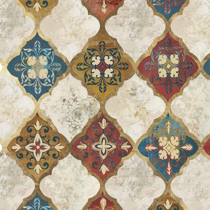 Framed Moroccan Spice Tiles II Print