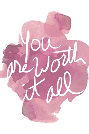 Framed Watercoulours Pink Type I Print