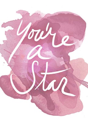 Framed Watercoulours Pink Type V Print