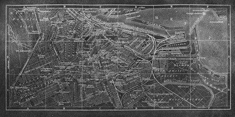 Framed Vintage Map Print