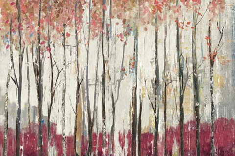 Framed Pink Forest Print