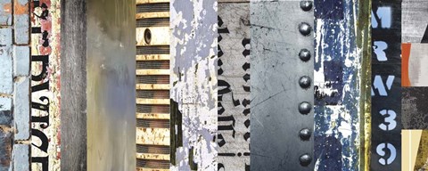 Framed Striped Robotic I Print