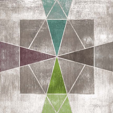 Framed Grey Geo I Print