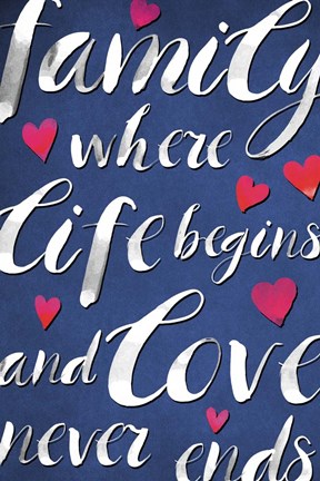 Framed Family Love I Print