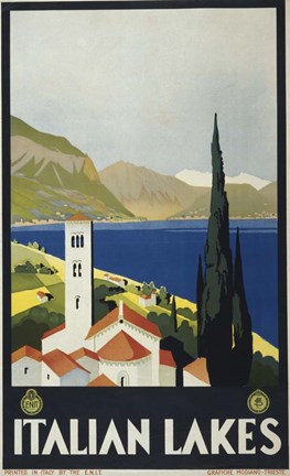 Framed Italian Lakes Print