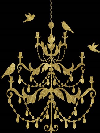 Framed Deckled Gold I Print