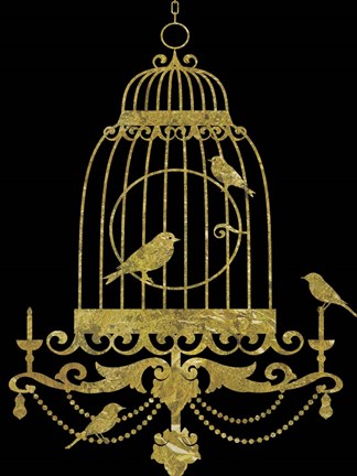 Framed Decekled Gold II Print