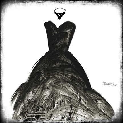 Framed Black Dress II Print