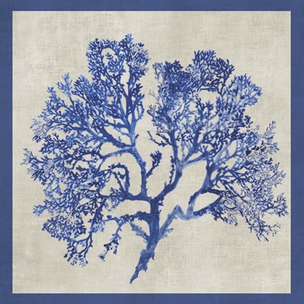 Framed Cobalt Coral I Print