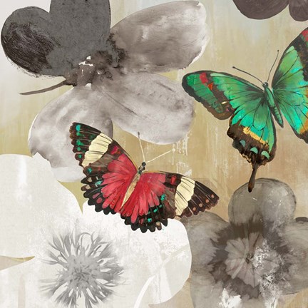 Framed Aflutter I Print