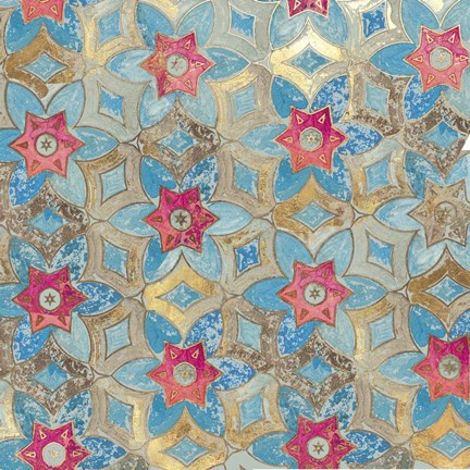 Framed Boho Tile I Print