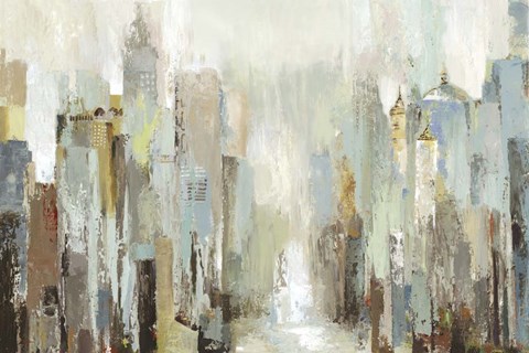 Framed Misty City Print