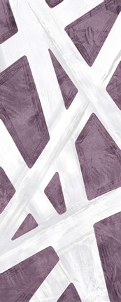 Framed Striped Purple I Print