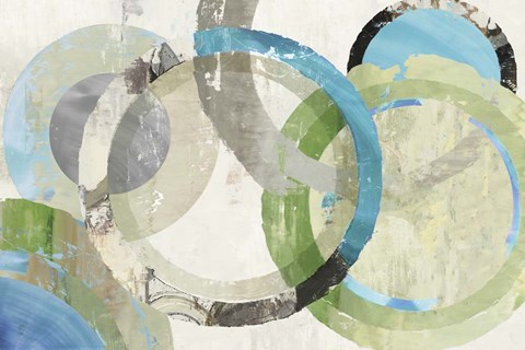 Framed Viridescent Rings I Print