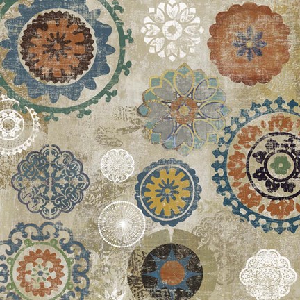 Framed Oriental Pattern I Print