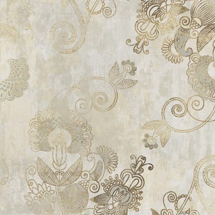 Framed Golden Impressions I Print