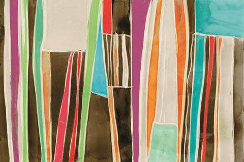 Framed Striped Flat II Print