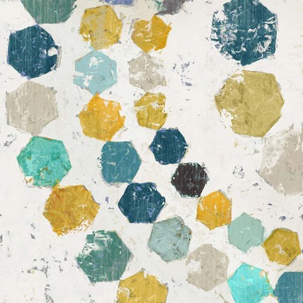 Framed Hexagon I Print