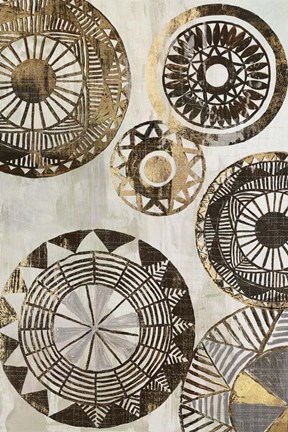 Framed African Rings II Print