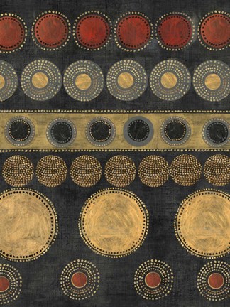 Framed Gold Rings II Print