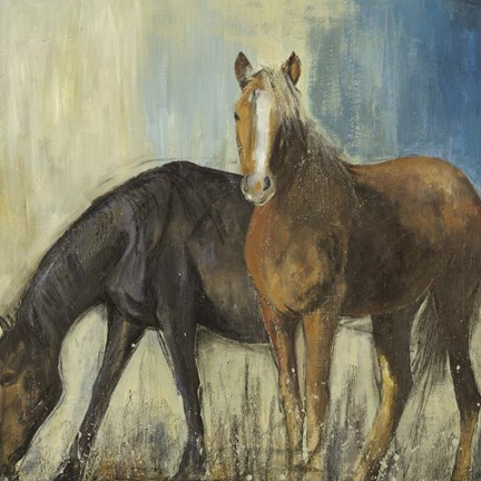 Framed Horses II Print