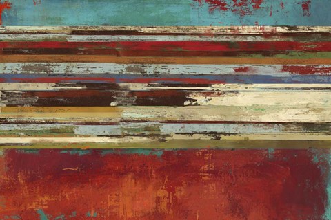 Framed Worn Red Print