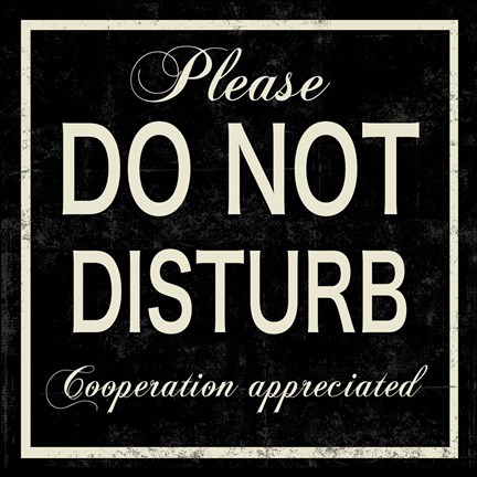 Framed Do Not Disturb Print