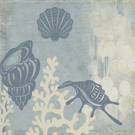 Framed Ocean Life I Print