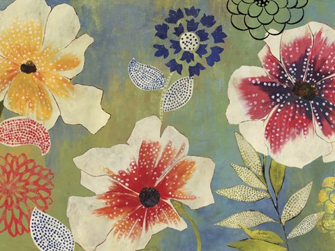 Framed Folk Garden Print