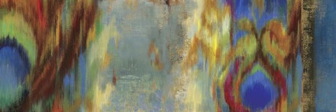 Framed Peacock Abstract Print