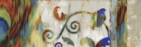 Framed Peacock Trellis Print