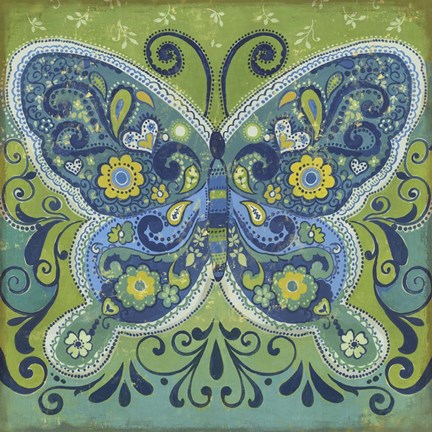 Framed Butterfly Mosaic Print