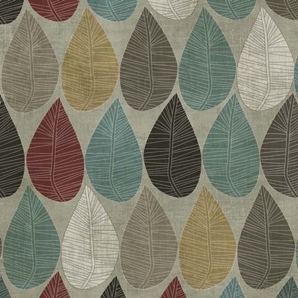 Framed Pattern Leaves Print