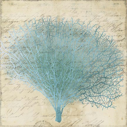 Framed Blue Coral III Print