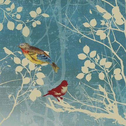 Framed Blue Bird II Print