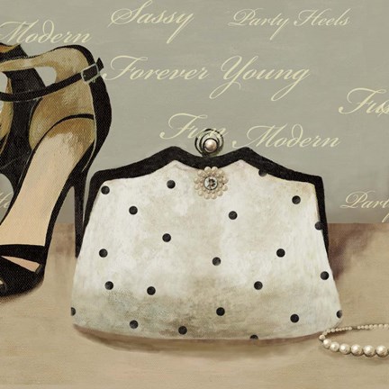 Framed White bag Print