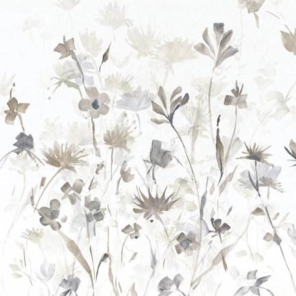 Framed Garden Shadows IV on White Print