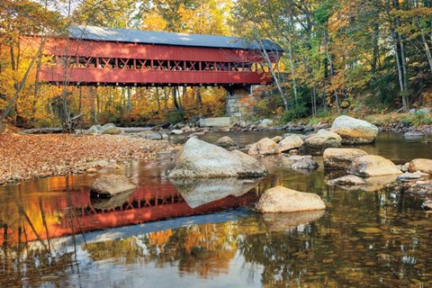 Framed Swift River Covered Bridge Print