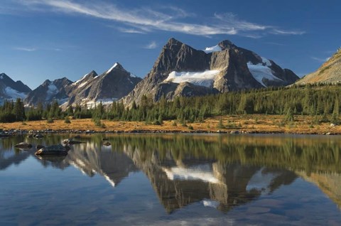 Framed Amethyst Lake Reflection Print