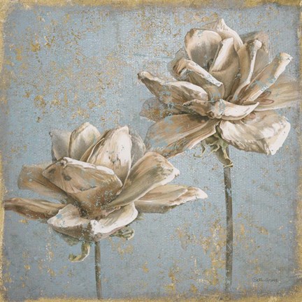 Framed Seed Pod II no Words and Stamp Gold Print