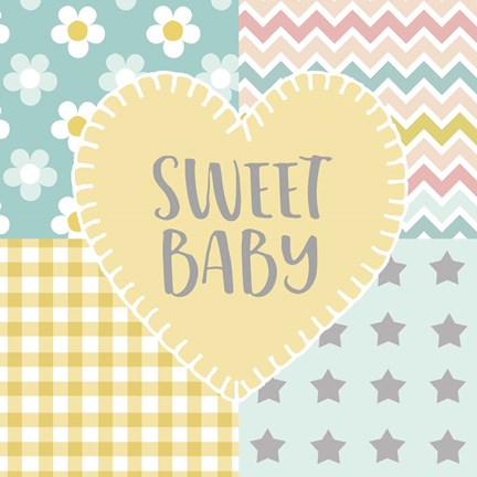 Framed Baby Quilt I Sweet Baby Yellow Print