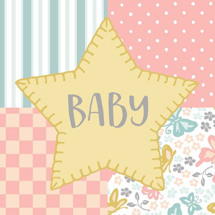 Framed Baby Quilt IV Baby Yellow Print