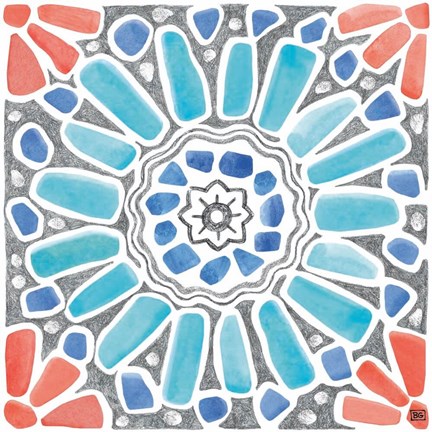 Framed Coastal Sea Life VII Print