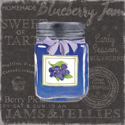 Framed Canning Kitchen II black Print